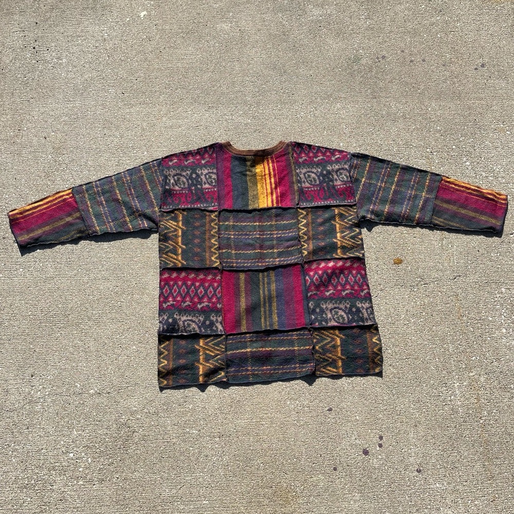Vintage Patchwork Sweater Stefani International M… - image 2